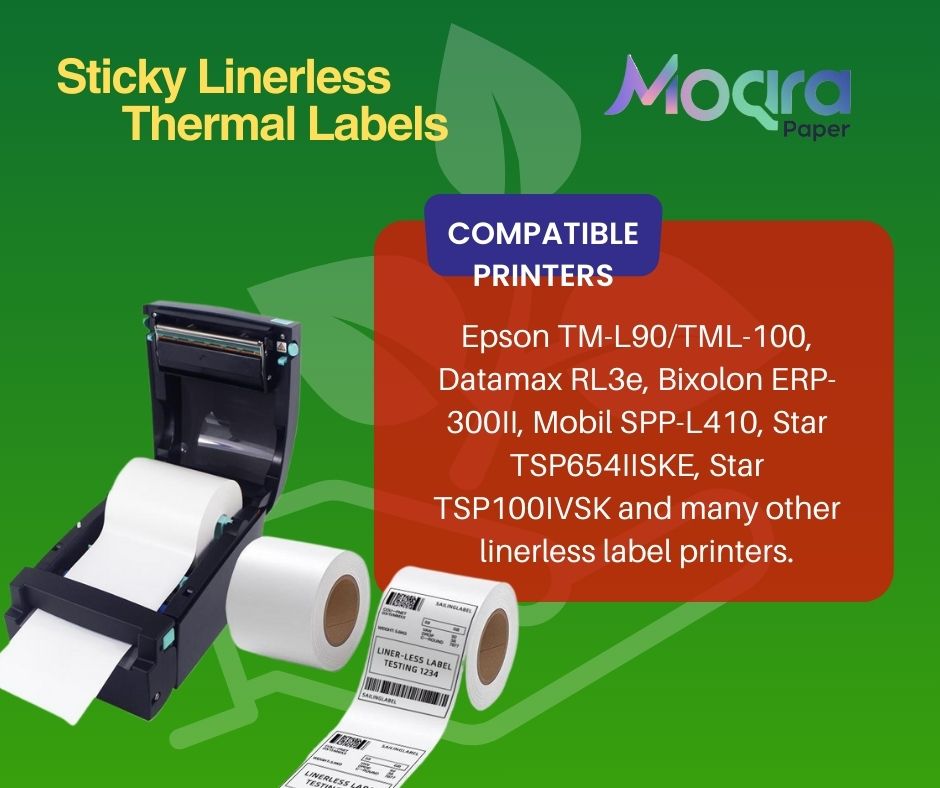 Linerless Label Removable (80cm*52m) 12 Roll/Box