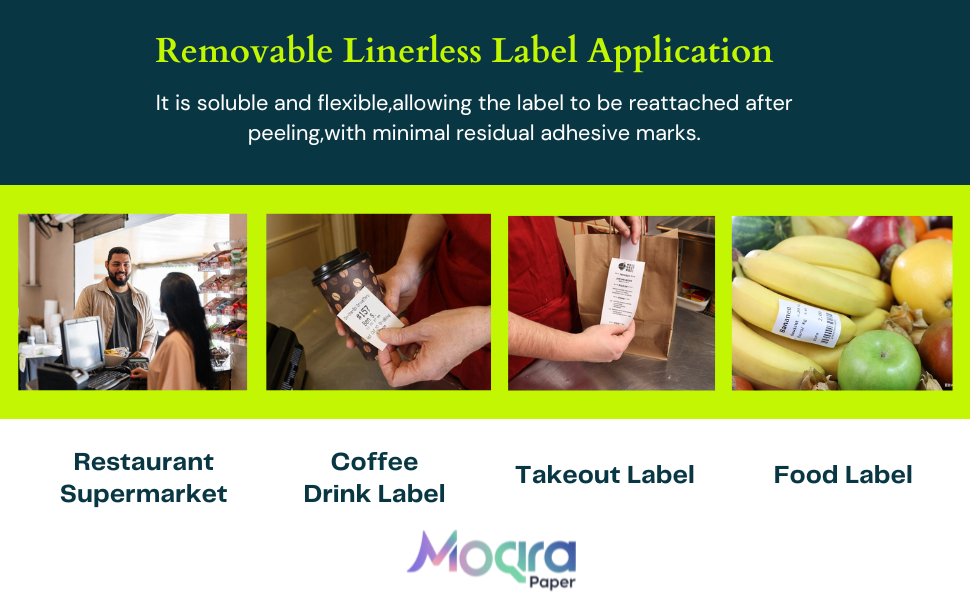 Linerless Label Removable (80cm*52m) 6 Roll/Box